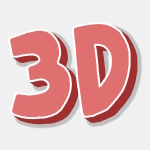 Bộ tạo phông chữ 3D gradient đẹp