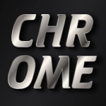 Chữ kim loại với hiệu ứng chrome