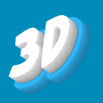 Hoạt ảnh gif phông chữ 3D