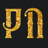 Dòng chữ vàng với phông chữ ColumnS