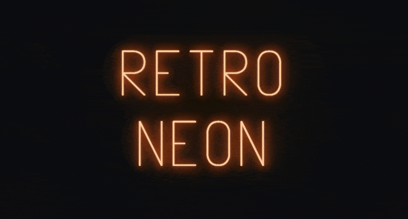 Neon theo phong cách retro