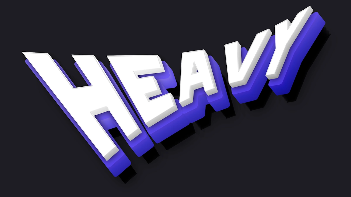 3D text thể thao mạnh mẽ với khối màu xanh dương