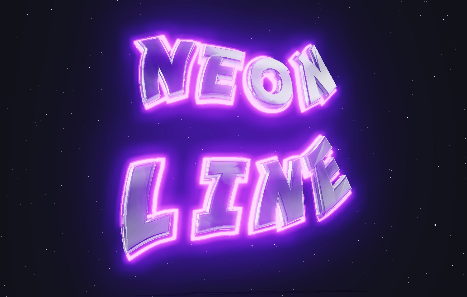 Tạo văn bản bằng phông chữ crôm neon đẹp