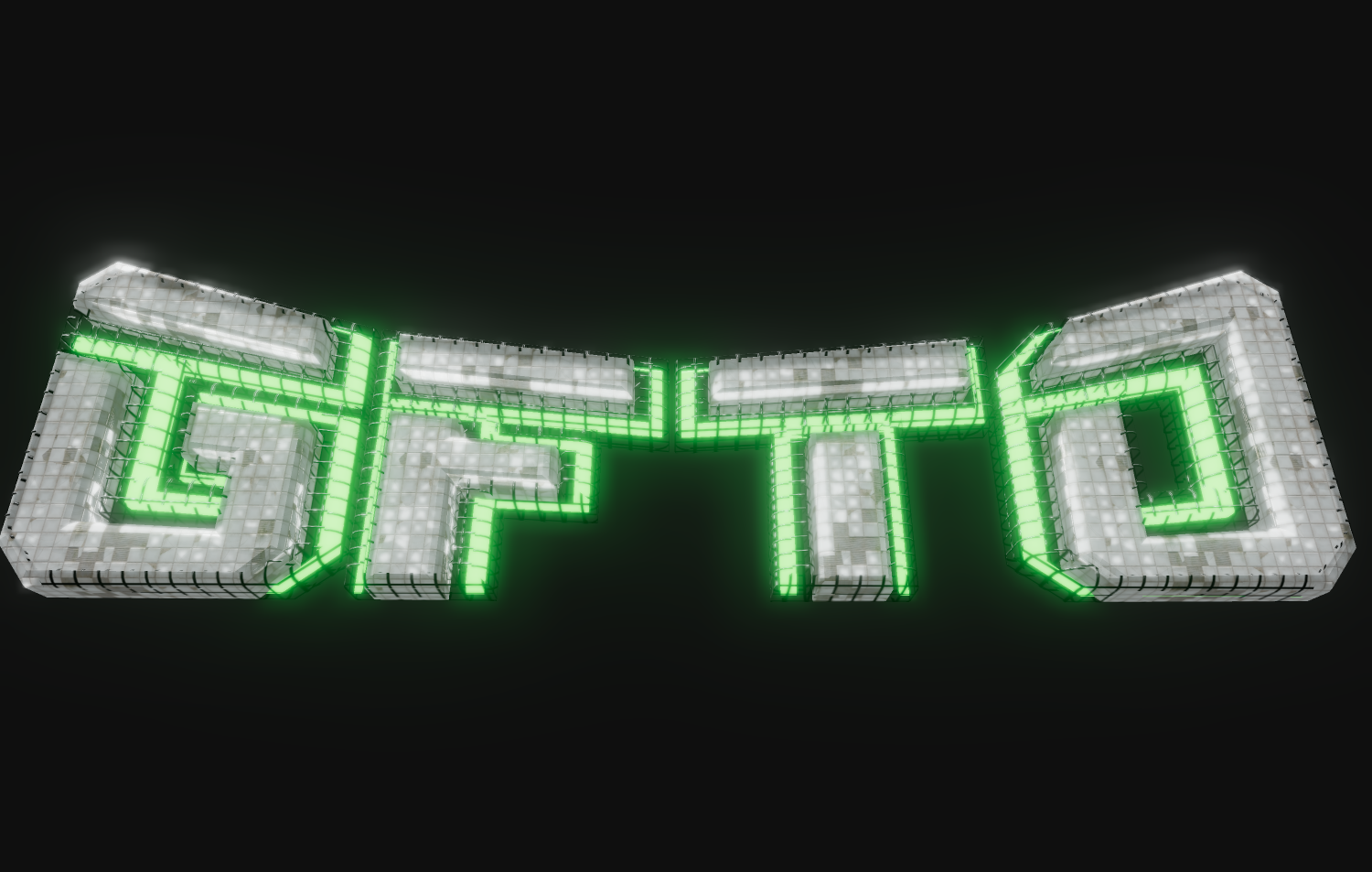 Dòng chữ neon đẹp kiểu tương lai