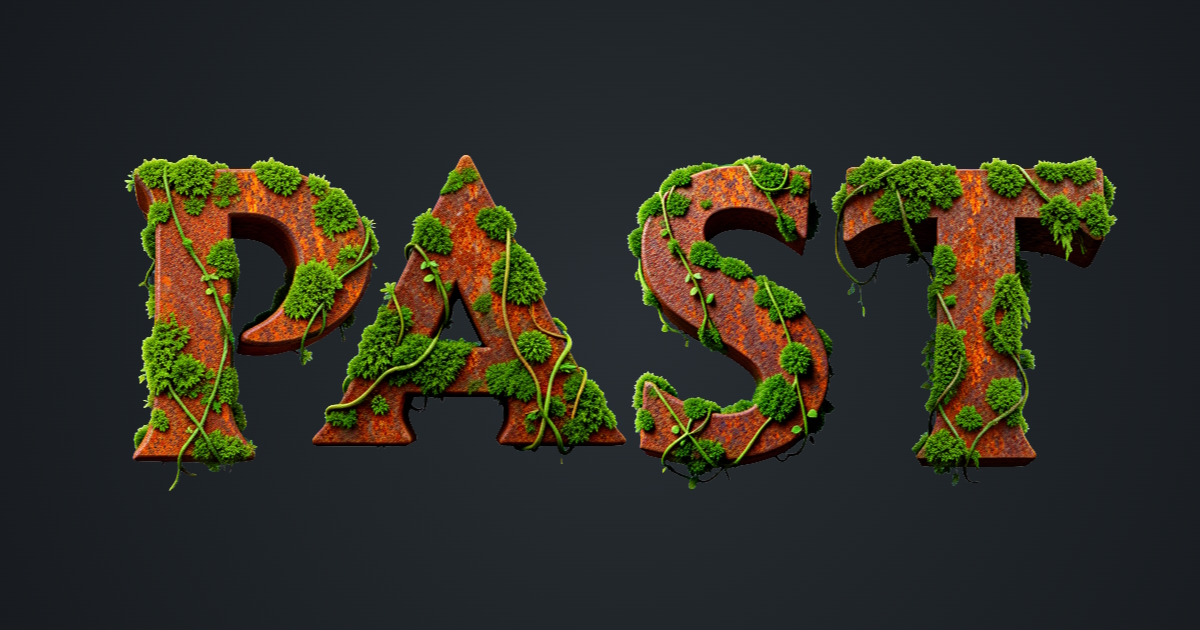 Văn bản rỉ sét mọc cây: ví dụ tạo font 3D với nấm và dây leo
